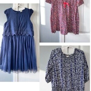 Size 8 girls dresses. OshKosh. Lot of 3. All New without tags. Navy Pink